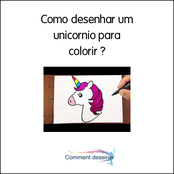 Como desenhar um unicornio para colorir